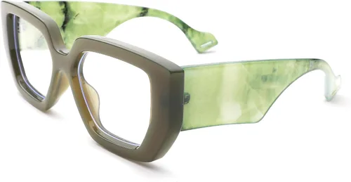 Miniatura 16 de Hycredi Gafas de luz azul de marco grueso para mujeres y hombres, anteojos cuadrados de gran tamaño para juegos de computadora con lente transparente