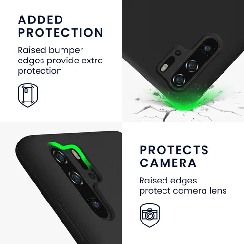 Miniatura 3 de kwmobile Funda compatible con Huawei P30 Pro - Funda de silicona TPU con acabado suave - Negro mate