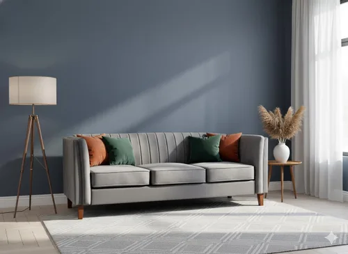 Miniatura 17 de Container Furniture Direct Sofá moderno de terciopelo de lujo para sala de estar con espuma de alta densidad, tapicería de tela suave, cojines