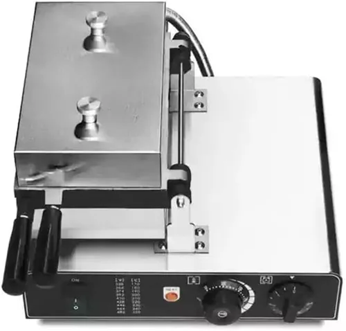Miniatura 3 de Taiyaki - Máquina para hacer gofres en forma de oso de boca abierta para hacer helado de oso Taiyaki, máquina para hacer conos de oso (110 V)