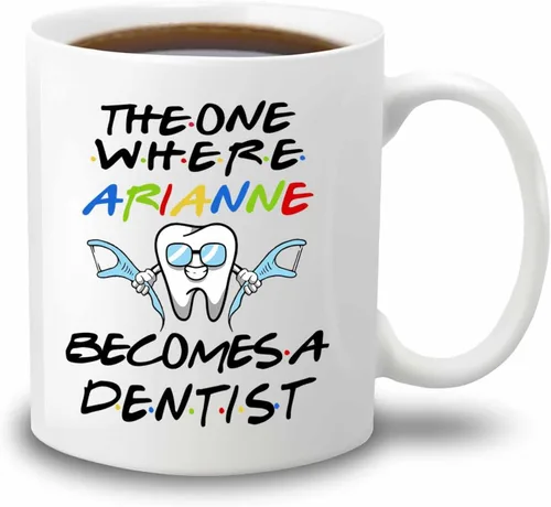 Miniatura 15 de Taza de café blanca personalizada para dentista ortodoncista de 11 onzas, 15 onzas, un dentista verdaderamente genial es difícil de encontrar
