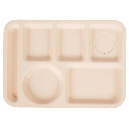 Miniatura 28 de G.E.T. Bandeja escolar para cafetería con 6 compartimentos, para zurdos, 10 x 14 pulgadas, verde bosque (paquete de 4)