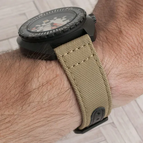 Miniatura 76 de StrapHabit Correa de reloj de liberación rápida, correa de reloj de tela de vela, dos longitudes, correa de reloj de piel de nailon, 0.748 in, 0.787