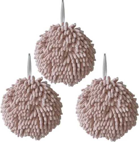 Miniatura 14 de Ivymei Paquete de 3 toallas de mano de felpilla mullidas, bonitas toallas de mano colgantes con lazo para cocina y baño, toallas de baño de mano