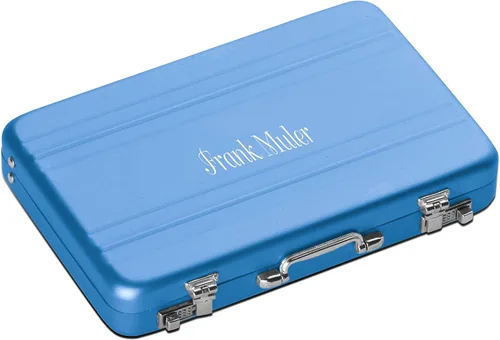 Miniatura 9 de Estuche para tarjetas de visita de tarjeta de crédito de equipaje de aleación de aluminio grabado personalizado - Regalo personalizado, Rosa