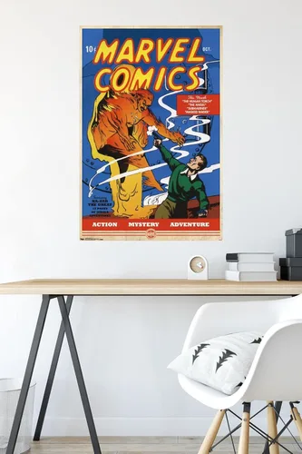 Miniatura 4 de Trends International Marvel Comics - Póster de pared de The Very First Marvel Comics #1, 22.375 x 34 pulgadas, versión premium sin marco