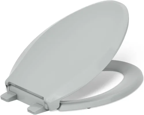 Miniatura 18 de KOHLER 4636-RL-0 Cachet ReadyLatch - Asiento de inodoro alargado con cierre lento, asiento de inodoro de cierre suave con tapa silenciosa, topes