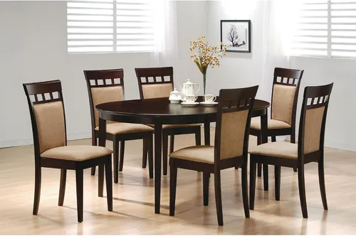 Miniatura 7 de Mesa de comedor ovalada con extensión de hojas