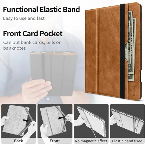 Miniatura 4 de H HOLIMET Funda para iPad Air de 11 pulgadas M3/M2 (2025/2024)/iPad Air de 4ª/5ª generación de 10.9 pulgadas 2022/2020 con soporte para lápiz, parte