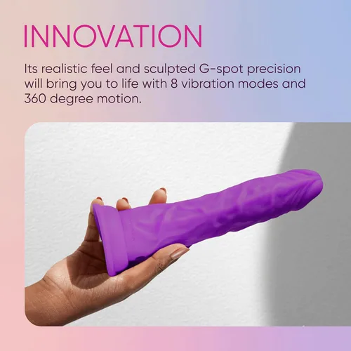 Miniatura 3 de Femme Funn Turbo Shaft - Consolador realista con base de ventosa, juguete sexual realista giratorio de 360°, impermeable, 8 modos de vibración