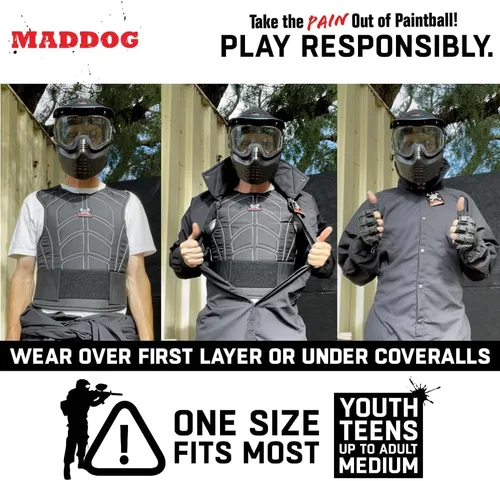 Miniatura 2 de Paquete combo de protector para el pecho acolchonado, mitón táctico y protector para el cuello Maddog Sports