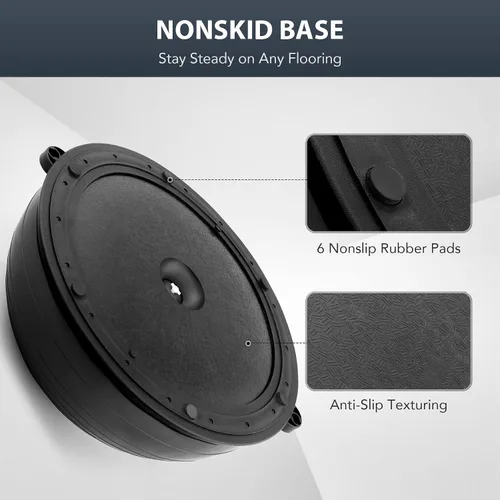 Miniatura 6 de ZELUS Entrenador de pelota de equilibrio con bandas de resistencia y bomba de pie, pelota de yoga inflable para entrenamientos de gimnasio en casa