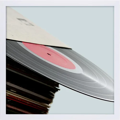 Miniatura 22 de eletecpro Marcos de discos de vinilo de 7 x 7 pulgadas para galería, decoración de pared negra resistente y ligera, marcos LP fáciles de colgar, se