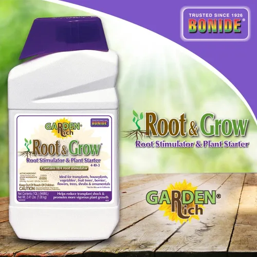 Miniatura 5 de Bonide Garden Rich - Estimulador de raíces y crecimiento y solución de inicio de plantas, fertilizante concentrado de 32 oz 4-10-3 para trasplante