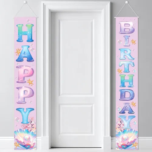 Miniatura 8 de Cartel de decoración de cumpleaños, letrero de puerta de feliz cumpleaños para hombres, mujeres, niños y niñas, ideal para decoración de cumpleaños