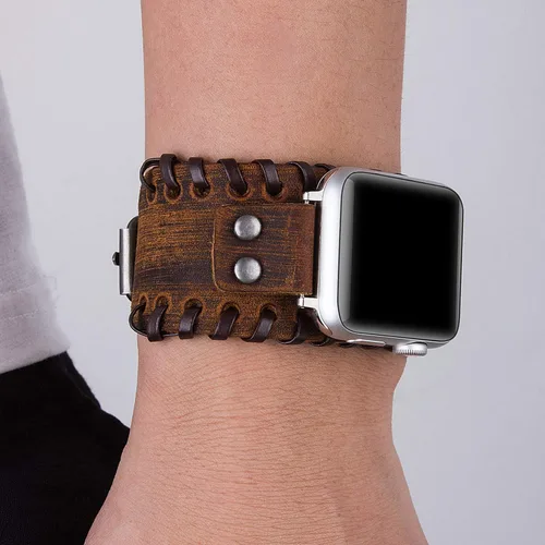 Miniatura 3 de Compatible con Apple Watch Ultra SE Series 8 7 6 5 4 3 1.496 in 1.575 in 1.614 in 1.654 in 1.732 in 1.772 in 1.929 in Correa unisex retro nórdico