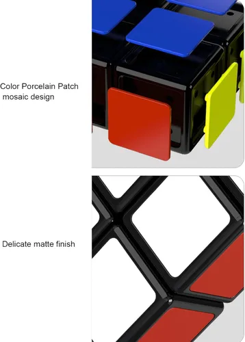 Miniatura 2 de 1x2x3 Speed Cube QiYi Toys Magic Speed Cube Puzzles Negro