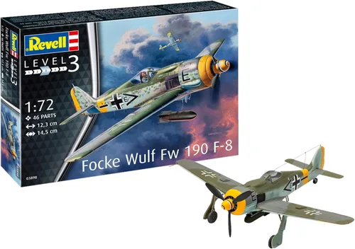 Miniatura 8 de Revell Set de modelos 63898 Focke Wulf Fw190 F-8 1:72 Escala 1:72 sin construir/sin pintar Kit de modelo de plástico con pegamento profesional