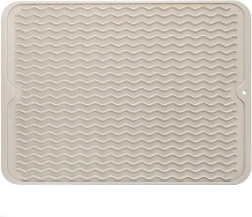 Miniatura 72 de MicoYang Alfombrilla de silicona para secado de platos para múltiples usos, fácil de limpiar, ecológica, resistente al calor, alfombrilla
