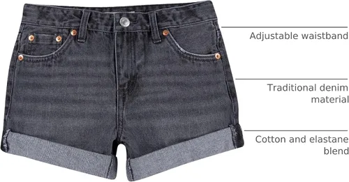 Miniatura 15 de Levi's Kids Girls Girlfriend Fit Short Shorts (Niños grandes)