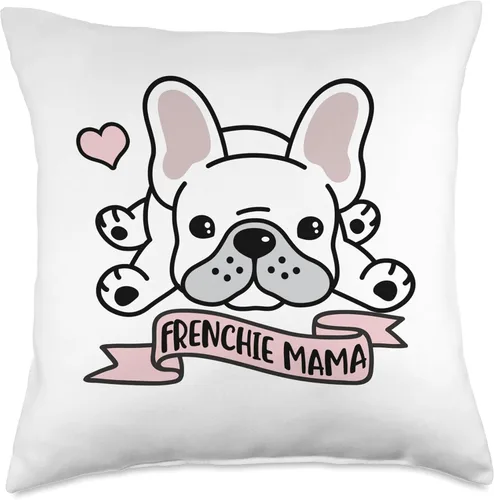 Miniatura 5 de D. Frenchie Mama - Cojín de Bulldog francés (16.0 x 16.0 in), diseño de bulldog francés, multicolor