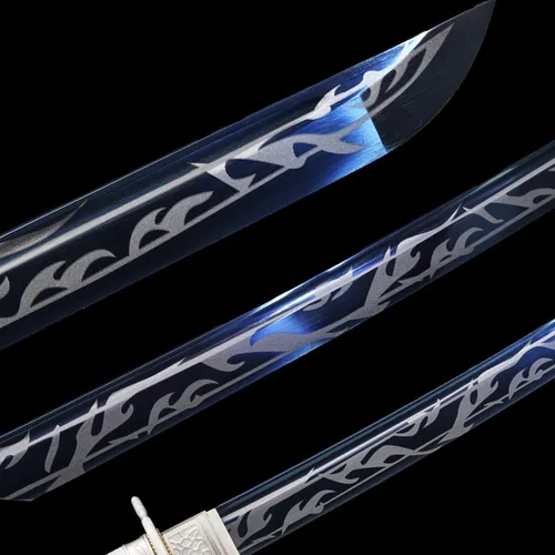 Miniatura 4 de Kamaiwo-1045/1060 hechas a mano forjadas a mano, auténticas, las espadas samuráis katana japonesas son un regalo único para hombres. El acero
