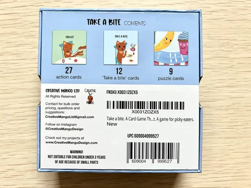 Miniatura 9 de MANGO CREATIVO. Dale un bocado. Un juego de cartas que ayuda a los niños a comer. Un juego para los comensales exigentes.
