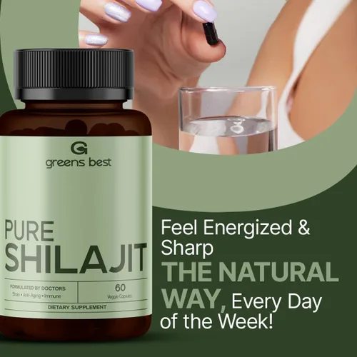 Miniatura 3 de GREEN'S BEST Cápsulas Pure Himalayan Shilajit – Suplemento orgánico de ácido fúlvico para energía y apoyo inmunológico – Aumenta la resistencia