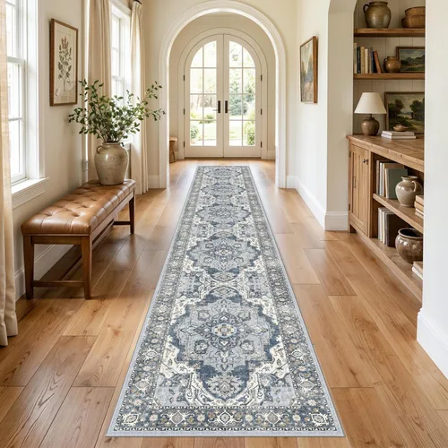 Miniatura 19 de YOUFORTONG Alfombras Corredoras de 2x10 para Pasillos, Alfombra de Cocina Suave, Alfombra Corredera Antideslizante con Respaldo de Goma para Baño