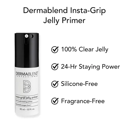 Miniatura 6 de Dermablend Insta-Grip Jelly Primer, maquillaje facial, pre-base facial sin silicona para piel seca, minimización de poros con duración de 24 horas