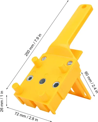Miniatura 2 de 8 unids/set localizador de agujeros de perforación para carpintería, plantilla de clavija de clavija de conexión de tablero de madera, localizador