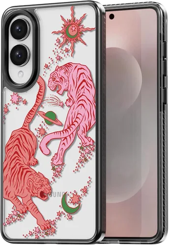 Miniatura 161 de Rosarnnah Funda compatible con Samsung Galaxy S24 Ultra, bonita estética, a la moda, divertida funda con estampado de gatito y gato, duradera a