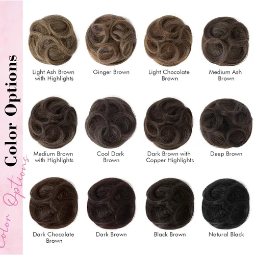 Miniatura 6 de REECHO 2 PCS Mini Clips de Pinza en Extensiones de Moño Despeinado y Orejas de Gato HB001, Accesorio de Peluca, Piezas de Cabello Recogido