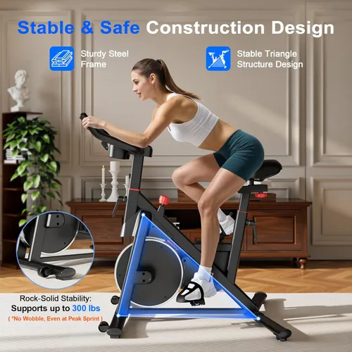 Miniatura 2 de Bicicleta de Ejercicio, Bicicleta de Ciclismo Interior con 32 Niveles de Resistencia Magnética Ajustable, Bicicleta de Ciclo con Capacidad