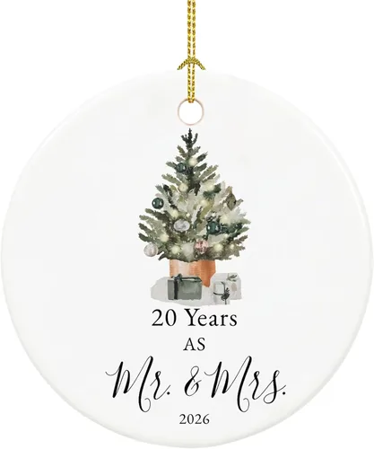 Miniatura 14 de Adorno de 50 aniversario para padres, parejas, 50 aniversario de boda para 50 años como regalos de señor y señora, recuerdo de cerámica 50