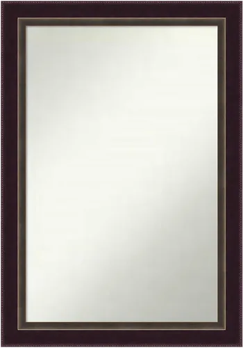 Miniatura 191 de Amanti Art Espejo de baño de bronce para sobre el fregadero, 24 x 24 pulgadas, espejo cuadrado de bronce Lara para tocador, marco de madera