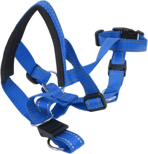 Miniatura 12 de TOPINCN Collar para la cabeza, cabestro de cabeza de perro con correa de seguridad, material de nailon con hebilla de metal, arnés para la cabeza