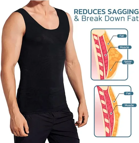 Miniatura 6 de Mansottile Ion Shaping Vest, Men Gynecomastia Compression Tank Top, Men's Compression Shaper Tank Top