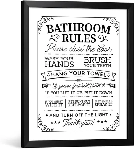 Miniatura 13 de TUXVAKY Arte de Pared de Baño Decoración Boho Imágenes de Arte de Pared Graciosas Carteles de Decoración de Pared de Baño