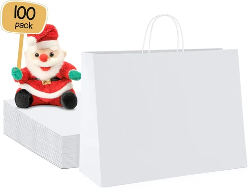 Miniatura 36 de Metronic - Bolsas de regalo de papel kraft con asas de 16 x 6 x 12 pulgadas, paquete de 6000 Para Navidad, recuerdos de fiesta de cumpleaños