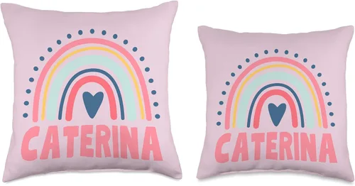 Miniatura 3 de Idea Regalo Personalizzata con Nome Gifts Idea Caterina Name Custom Woman Myth Legend Pink Birthday Party Throw Pillow, 16x16, Multicolor