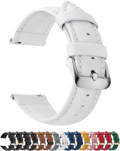 Fullmosa Axus 12 colores para correa de reloj de liberación rápida, correa de reloj de cuero genuino 0.551 pulgadas 0.630 pulgadas, 0.709 pulgadas,