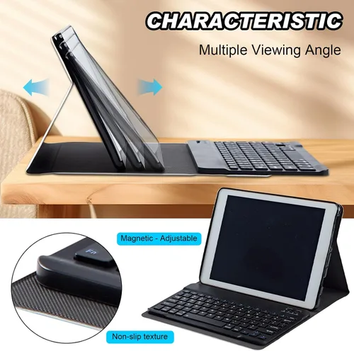 Miniatura 3 de DEGDFSGR Funda para Samsung Galaxy Tab A8 10.5 con teclado, teclado inalámbrico desmontable cierre magnético, funda protectora para Samsung Tab A8