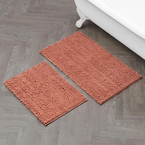 Miniatura 17 de Laura Ashley Tapete de baño de chenilla Astor 100% poliéster Decoración de baño premium Lavable a máquina Respaldo TPR Mide 17 x 24 Aqua