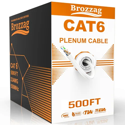Miniatura 19 de Cable Ethernet de 10 pies para Cat6/Cat5E, 10 Gbps compatible con Cat8/Cat7, cable de red 24AWG para interiores y exteriores, entierro directo
