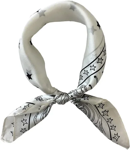 Miniatura 39 de FONYVE Bufandas 100% de seda de morera para mujer, bufanda cuadrada ligera de satén para la cabeza, bufanda pequeña de seda para dormir, 21 x 21
