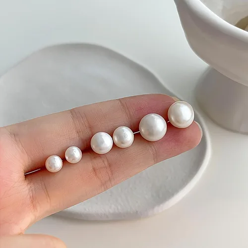 Miniatura 6 de Aretes de perlas de imitación blancas, delicados 12 pares de aretes de perlas para mujer, aretes clásicos y elegantes para mujer