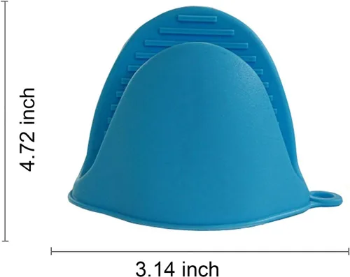 Miniatura 2 de 4 pares de mini guantes de silicona para horno, juegos de soportes para ollas para cocina, resistentes al calor, pequeños guantes antiquemaduras