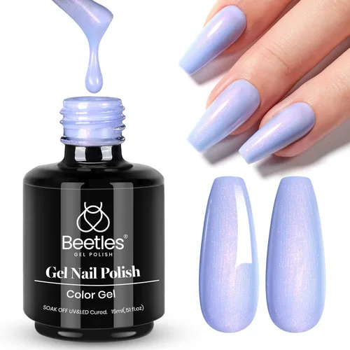 Miniatura 111 de Beetles - Esmalte de uñas de gel verde luminoso que brilla en la oscuridad, esmalte de uñas de gel que se absorbe con lámpara LED UV, arte de uñas