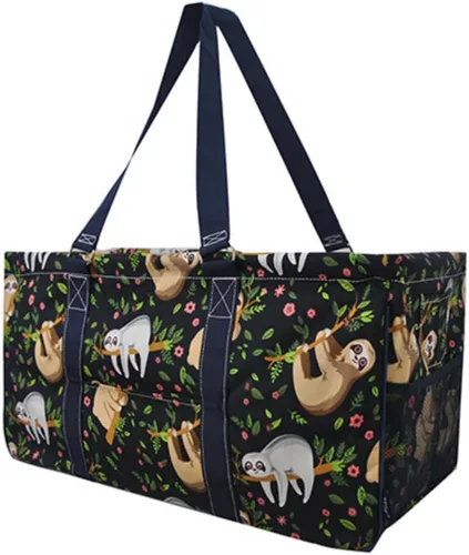 Miniatura 91 de NGIL Bolsa de comestibles reutilizable extra grande plegable de gran tamaño para comestibles, almacenamiento, picnic, playa, Flecha-negro